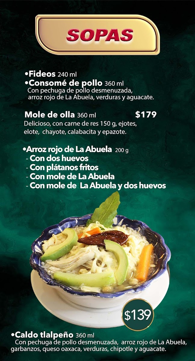 La Casa De Los Abuelos Menu - Image 5